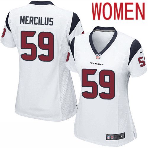 Women Houston Texans #59 Whitney Mercilus White Nike Player Game NFL Jersey->women nfl jersey->Women Jersey